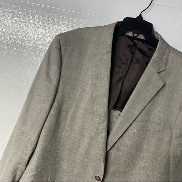 Brooks Brothers Blazer Sport Jacket 44L 36W Linen Wool Blend 1818 Regent Estrato - Picture 3 of 13